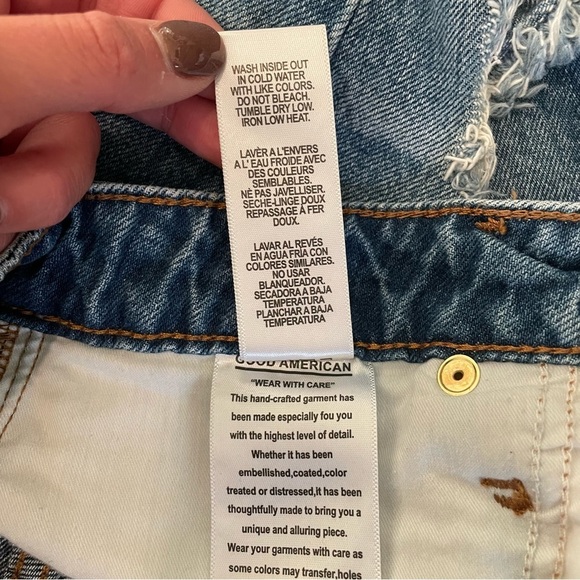 Good American Bombshell Shorts Blue 646 0/25 - Picture 10 of 10